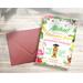 Editable Luau Hawaiian Theme Graduation Party Invitation